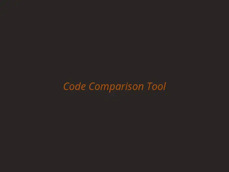Code Comparison Tool hero